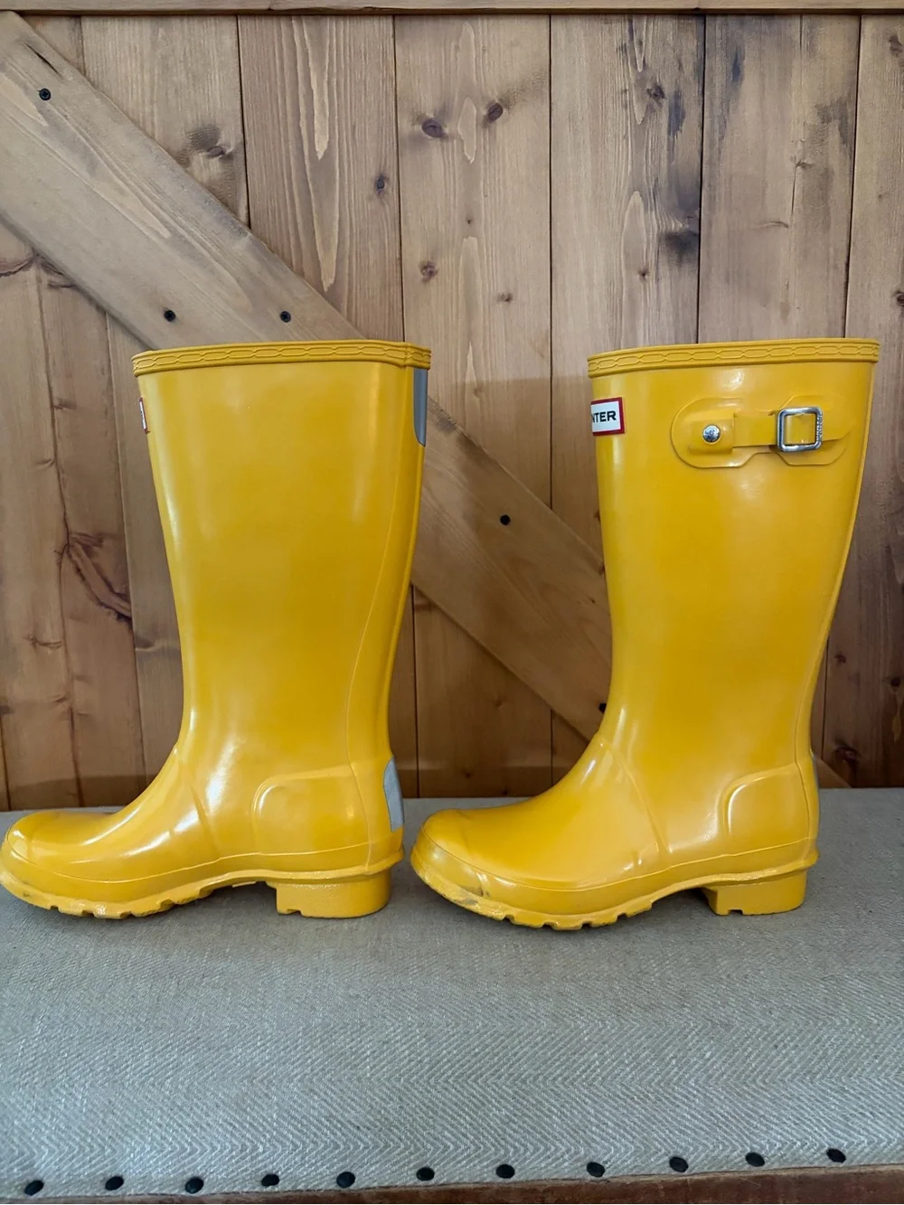 Hunter Original Yellow Rain Boots | Big Kids 3 Boys/4 Girls